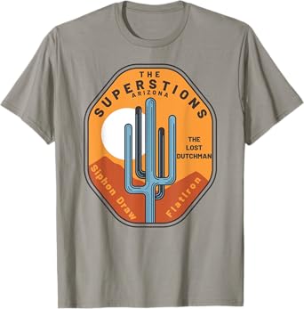 Arizona Tee Retro Vintage Saguaro SUPERSTITIONS MOUNTAINS T-Shirt