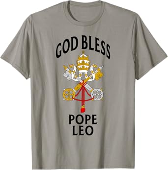 God Bless Pope Leo Vatican Crest Catholic Prayer Blessing T-Shirt