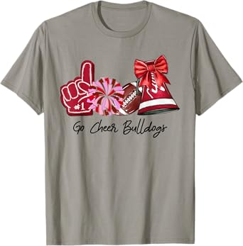 Go Cheer Bulldogs Sports Name Gifts Men Women Boy Girl T-Shirt