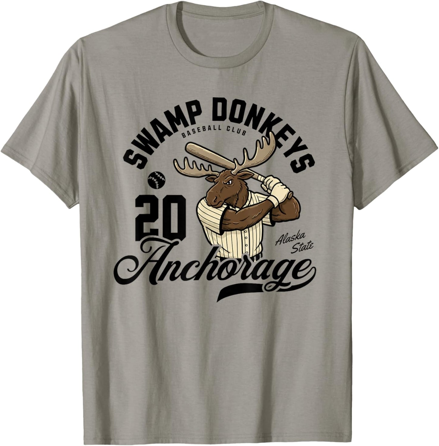 Retro Swamp Donkeys Anchorage Minor League Baseball Team Tee by TeeBrew