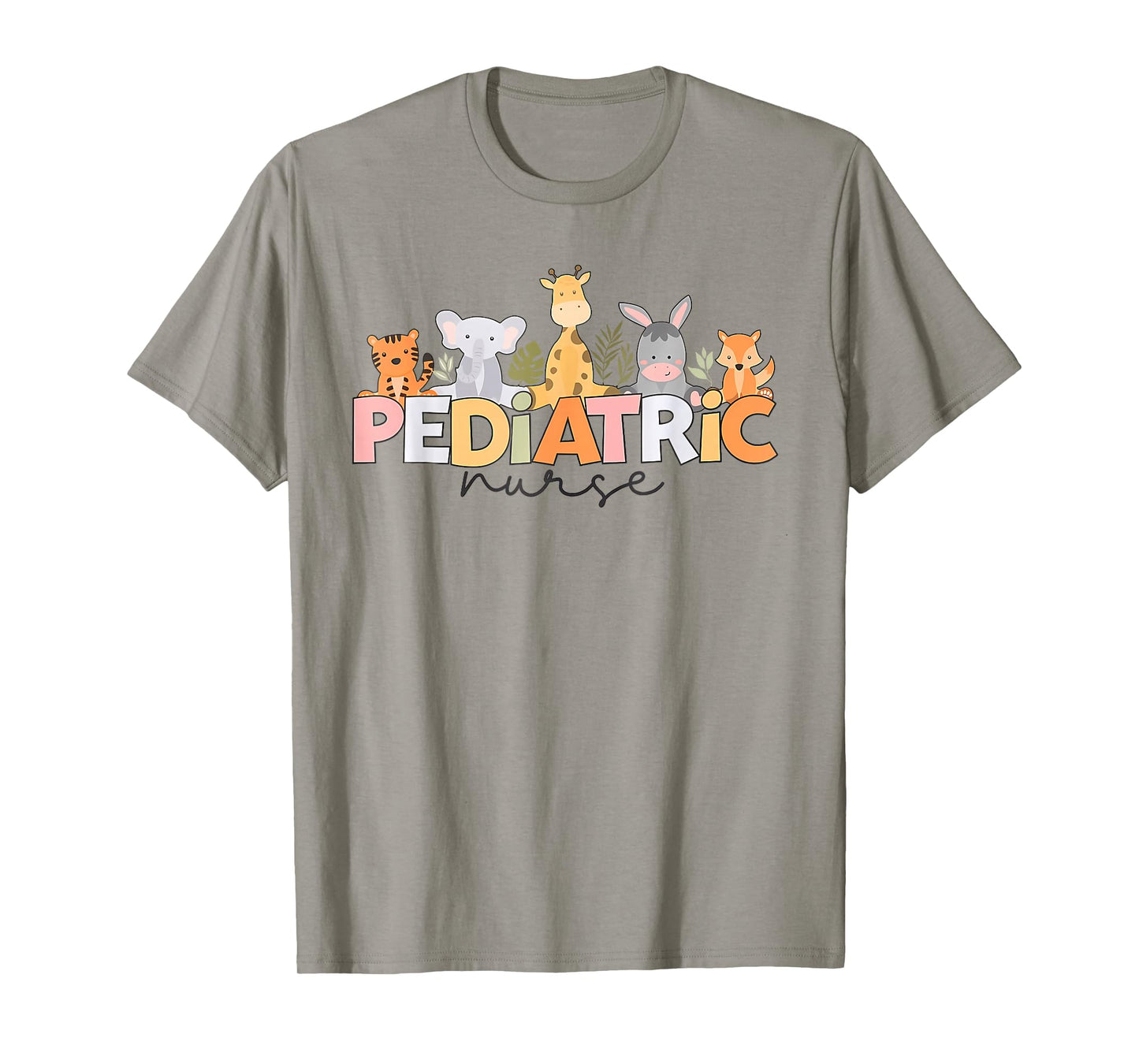 Pediatric Nurse Animal Safari Zoo Peds Nurse Nursing T-Shirt