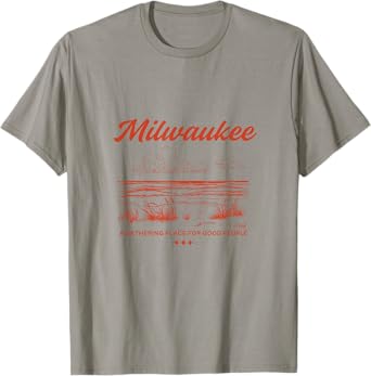 Milwaukee A Gathering Place for Good People Retro City Pride T-Shirt