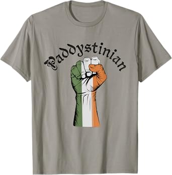 Retro Strong Paddystinian Irish Palestine Flag St Patricks T-Shirt