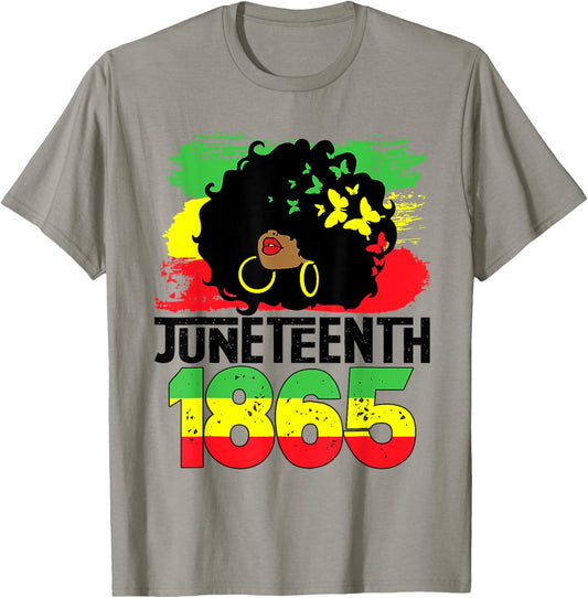 Juneteenth Is My Independence Day Black Women Freedom 1865 T-Shirt