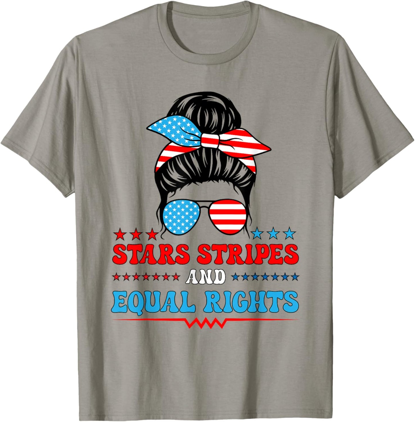 Stars Stripes And Equal Rights 4th Of July Women's Rights T-shirt