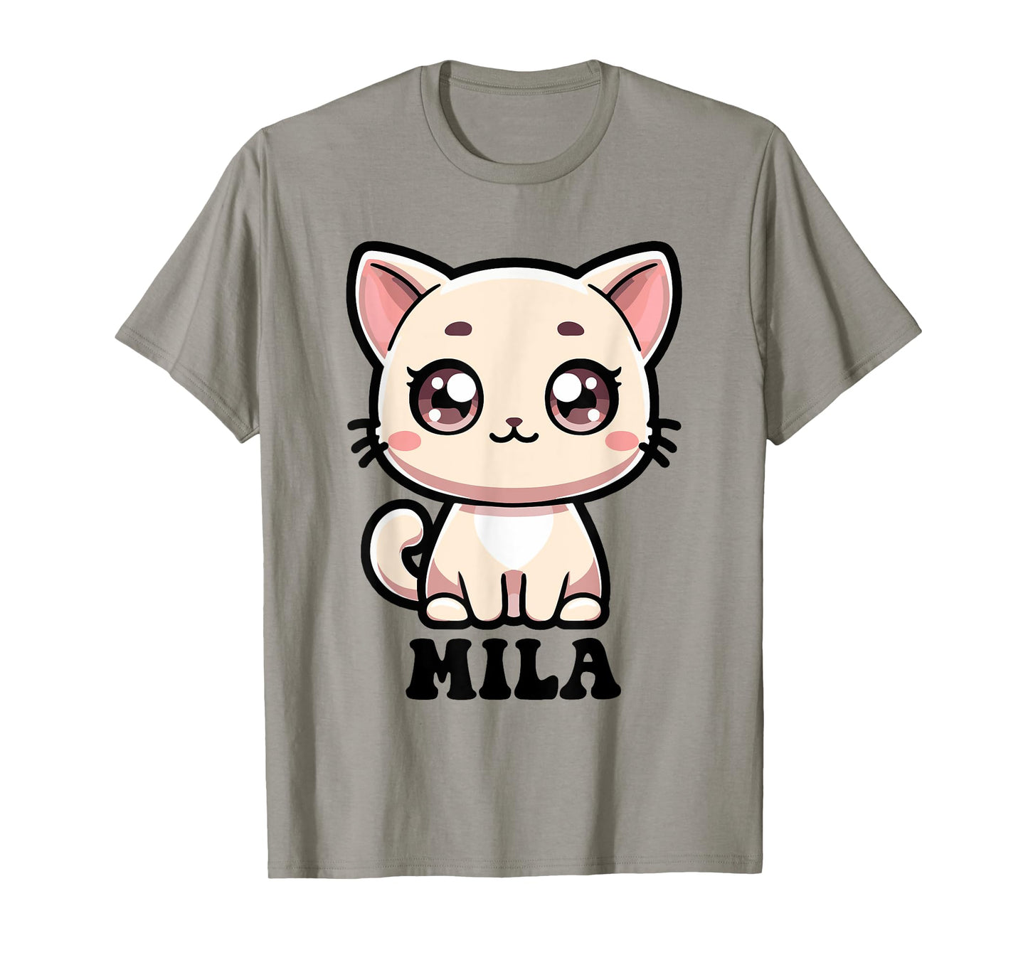 Mila Cute Kitty Cat Design for Girls Name Mila T-Shirt