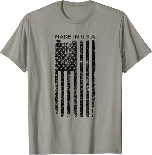 Made In USA American Flag Patriotic 4th Of July T-Shirt