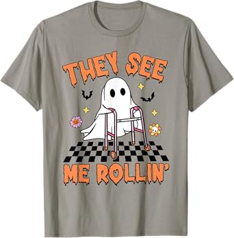 Physical Therapy Halloween They See Me Rolling Spooky PT PTA T-Shirt