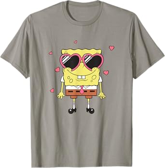 SpongeBob SquarePants Valentine's Day Heart Glasses T-Shirt