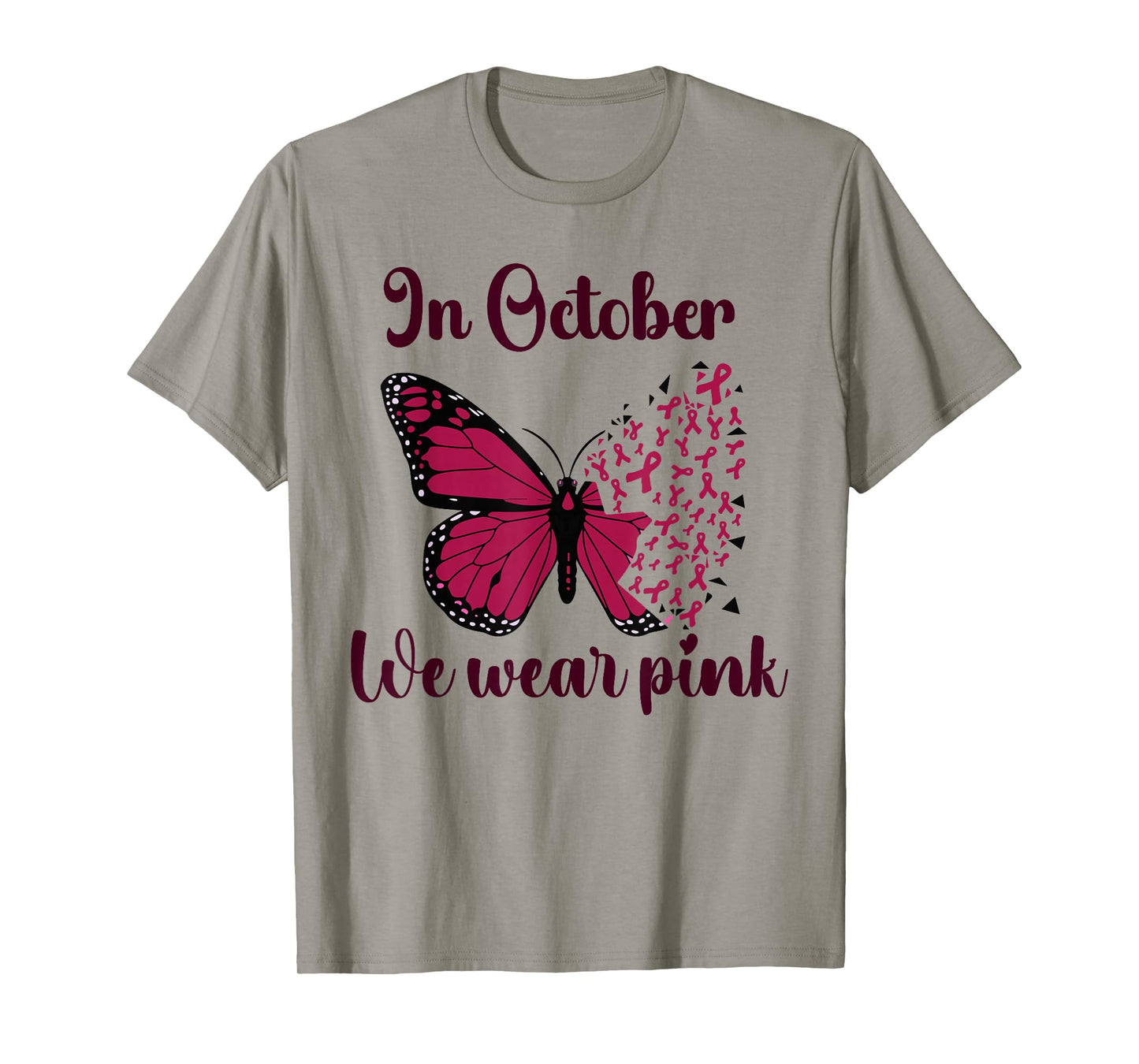 Halloween In October We Wear Pink Breast Cancer Awareness T-Shirt