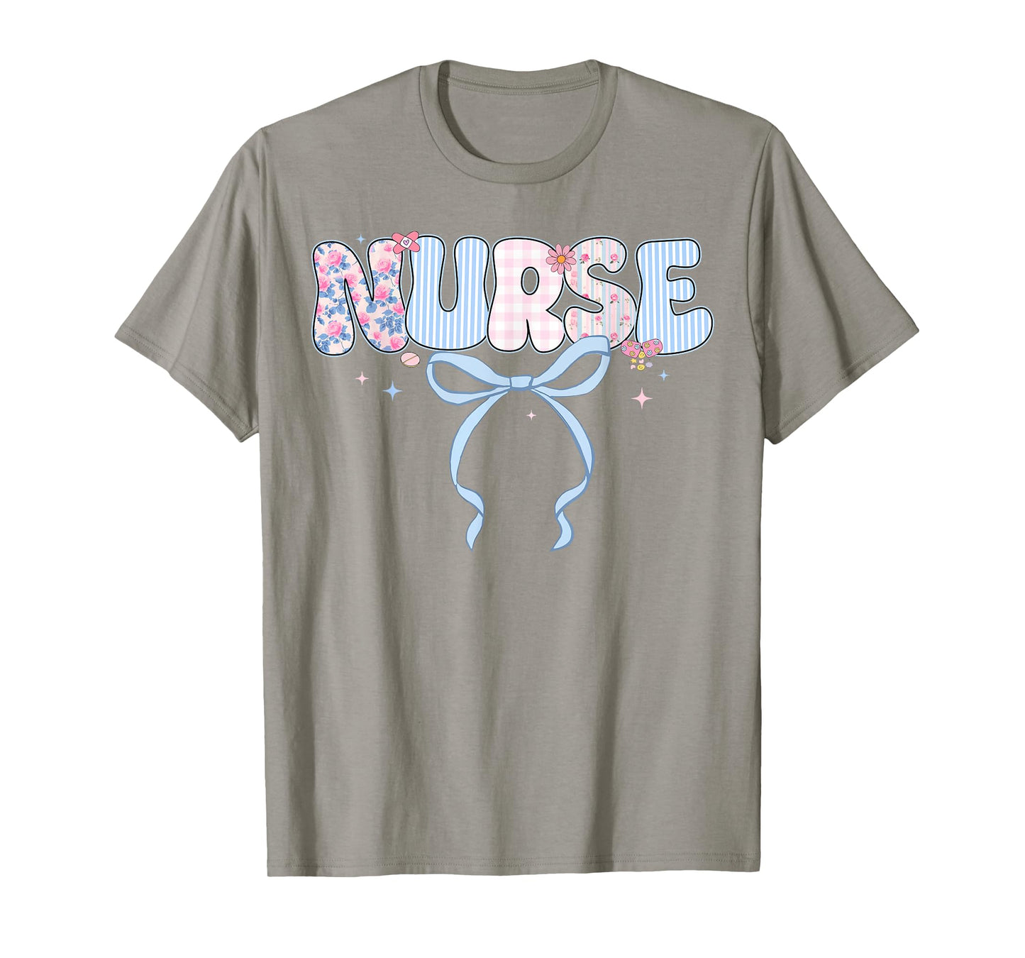 Nurse Coquette Bow Floral Nurse Life Nursing Healthcare T-Shirt