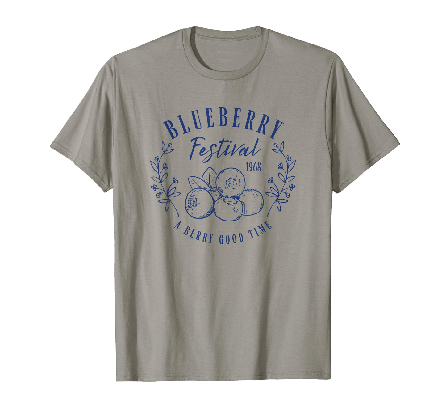 Blueberry Festival Vintage Lineart Illustration Blueberries T-Shirt