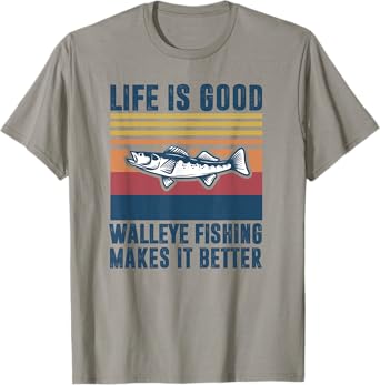 Walleye Fishing Gifts Men Women Kids Freshwater Fish Walleye T-Shirt