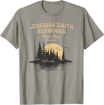 Jedediah Smith Redwoods State Park California Lake River T-Shirt