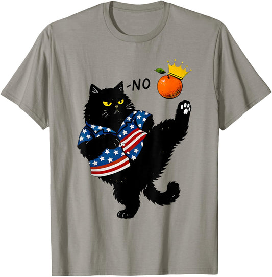 No Kings In America Black Cat We The People T-Shirt