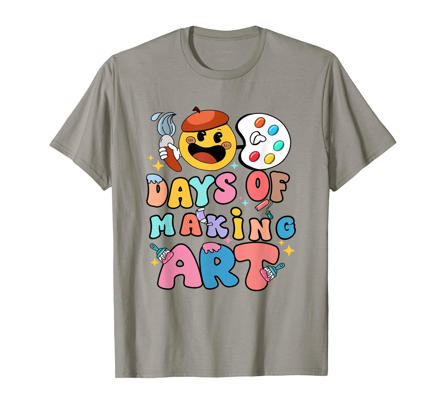 Art Teacher 100 Days Of Making Art Teacher 100th Days School T-Shirt