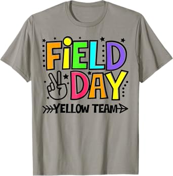 Field Day Yellow Team Funny For Teacher Kids Field Day Games T-Shirt