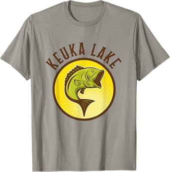 Keuka Lake Largemouth Bass Fishing T-Shirt