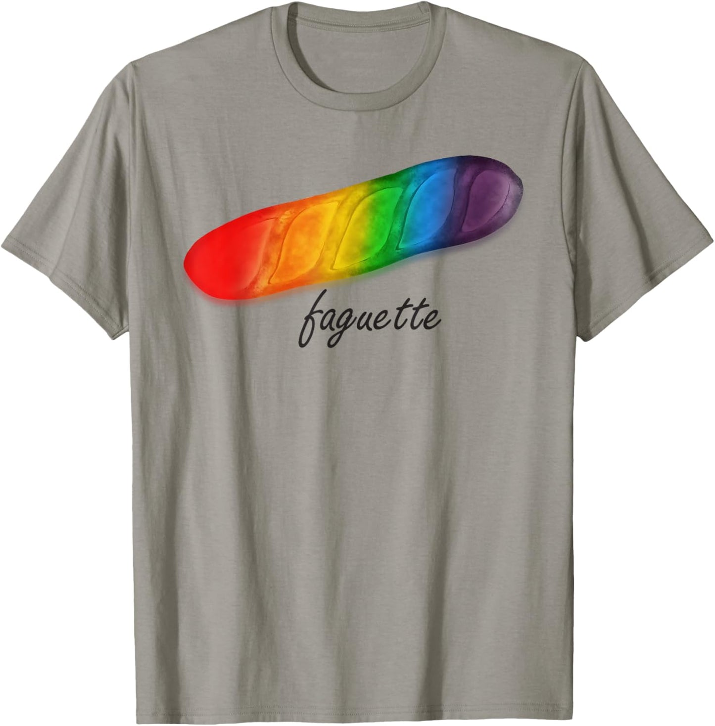 Funny Baguette Rainbow Faguette LGBT Pride Month Proud Ally T-Shirt