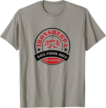 Certified Iron Tri Sherpa Triathlon Triathlete Support Crew T-Shirt