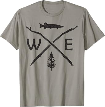 Musky Fishing - Muskie Compass Outdoor Fisherman Gift T-Shirt