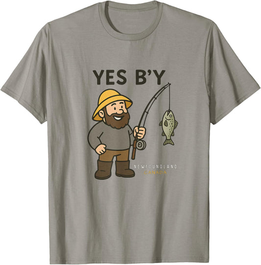 Newfoundland Canada | Newfie Yes B'y Fishing T-Shirt