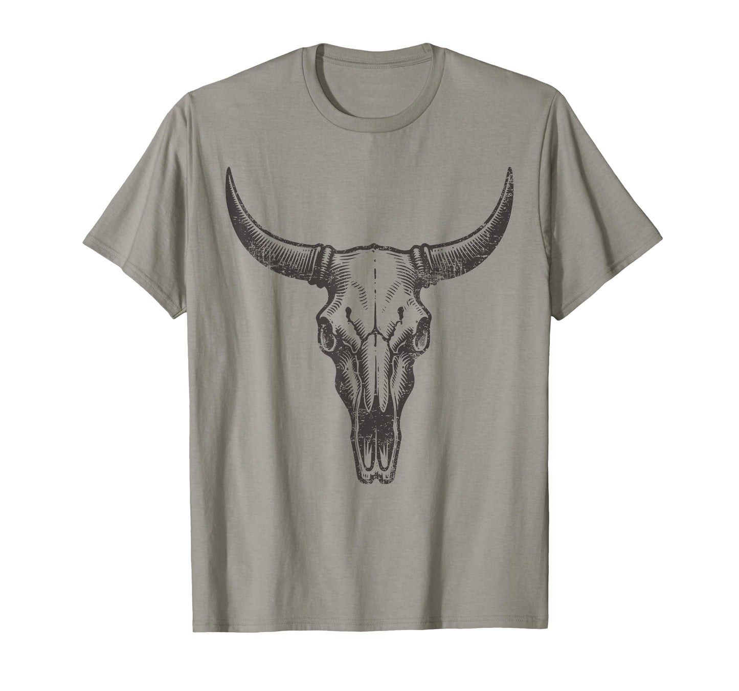 Vintage Western Cow Skull Rustic Country Men Women Graphic T-Shirt