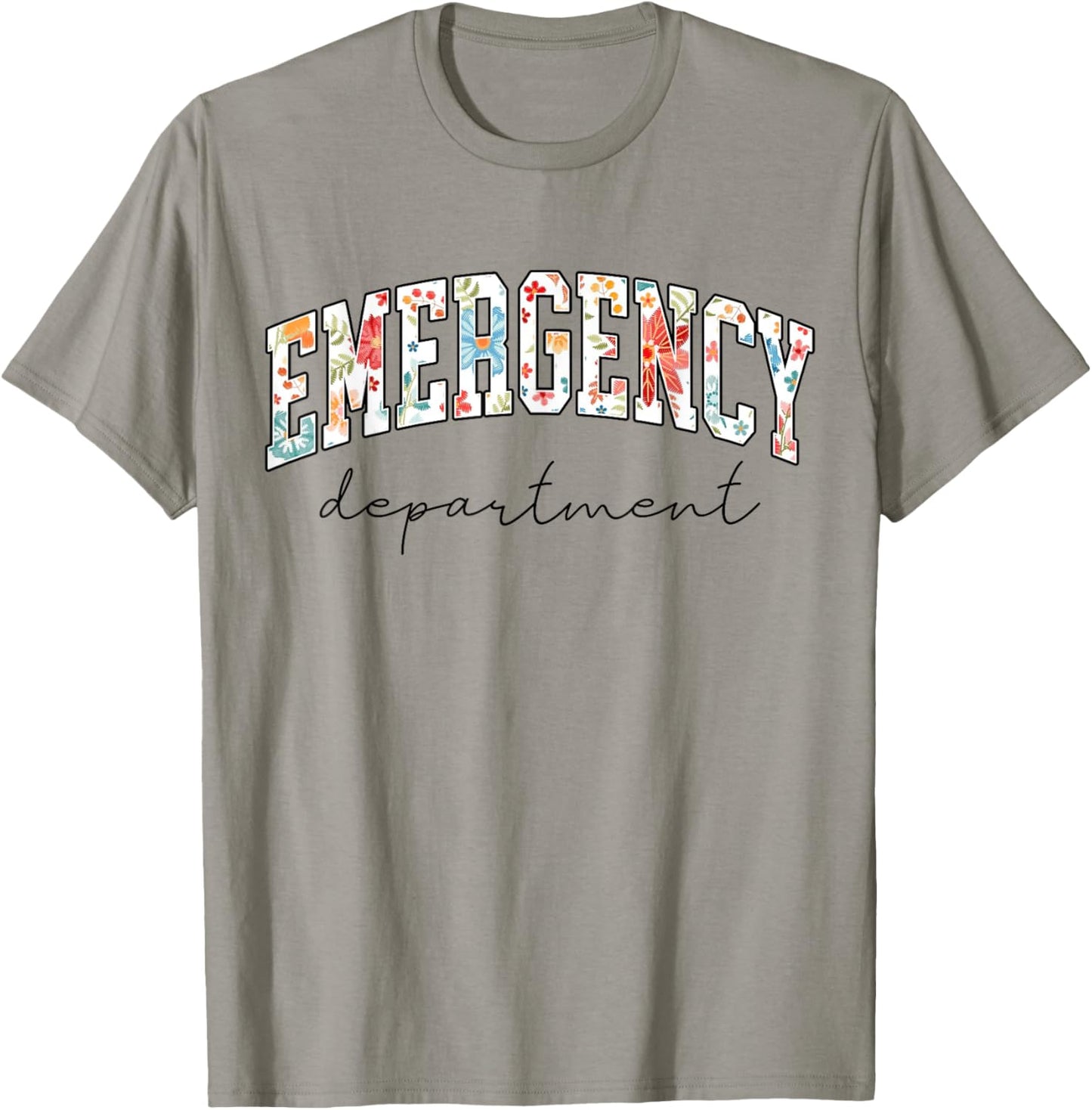 Emergency Room Floral ER Nurse Healthcare Worker Nursing T-Shirt