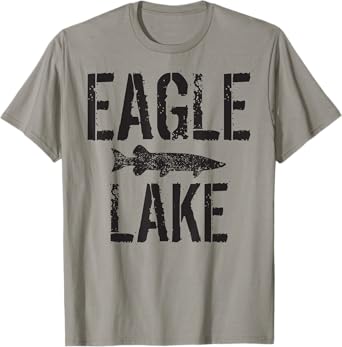 Eagle Lake Muskie Fishing T-Shirt Muskellunge Gift T-Shirt