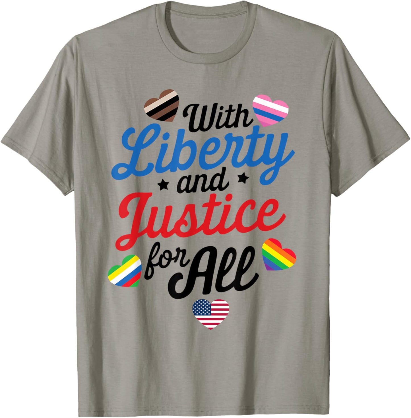 With Liberty And Justice For All Human Rights Lgbt Tee T-shirt