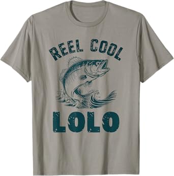 Reel Cool Lolo Fishing Grandpa Vintage Style T-Shirt
