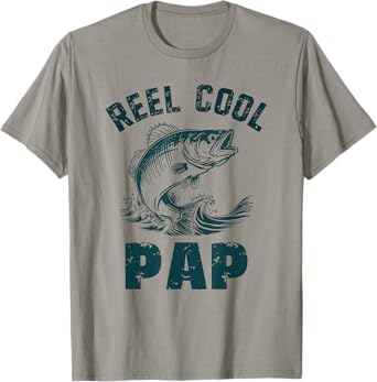 Reel Cool Pap Fishing Grandpa Vintage Style T-Shirt