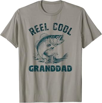 Reel Cool Granddad Fishing Grandpa Vintage Style T-Shirt