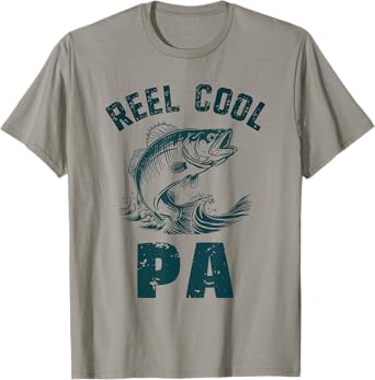 Reel Cool Pa Fishing Grandpa Vintage Style T-Shirt