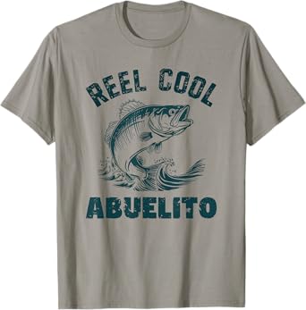 Reel Cool Abuelito Fishing Grandpa Vintage Style T-Shirt