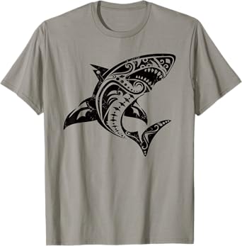 Shark Vintage Retro Tribal Throwback Vacation T-Shirt