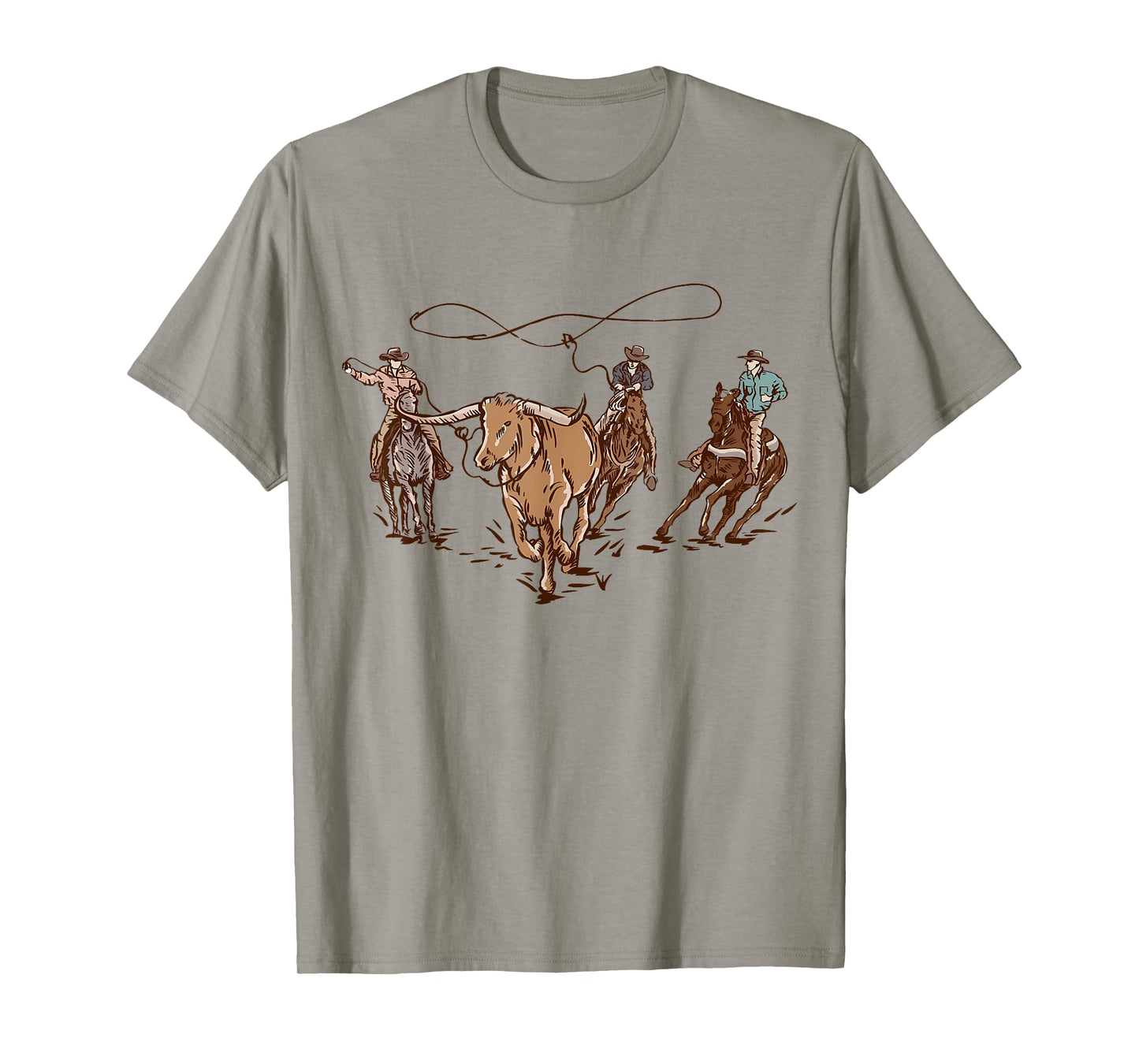 Vintage Cowboy Rodeo Bull Roping Western Country Ranching T-Shirt