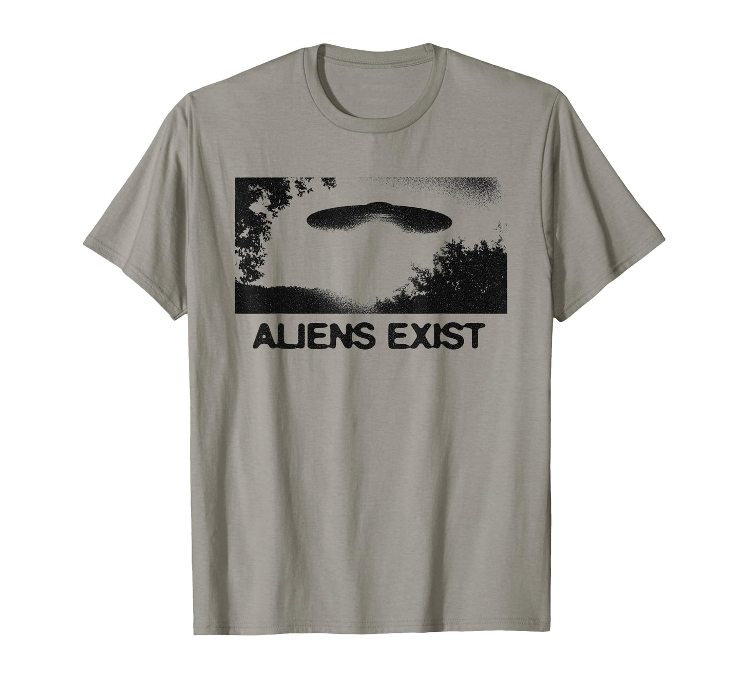 Aliens Exist UFO Sighting Retro Sci-Fi Graphic Tee T-Shirt