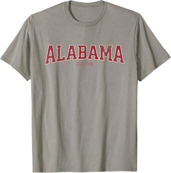 Classic Alabama Retro Varsity Vintage Alabama Distressed T-Shirt
