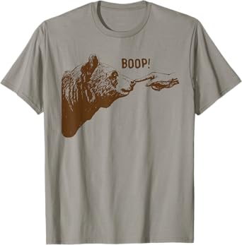 Boop Bear Funny Wildlife Animal Nose Touch T-Shirt
