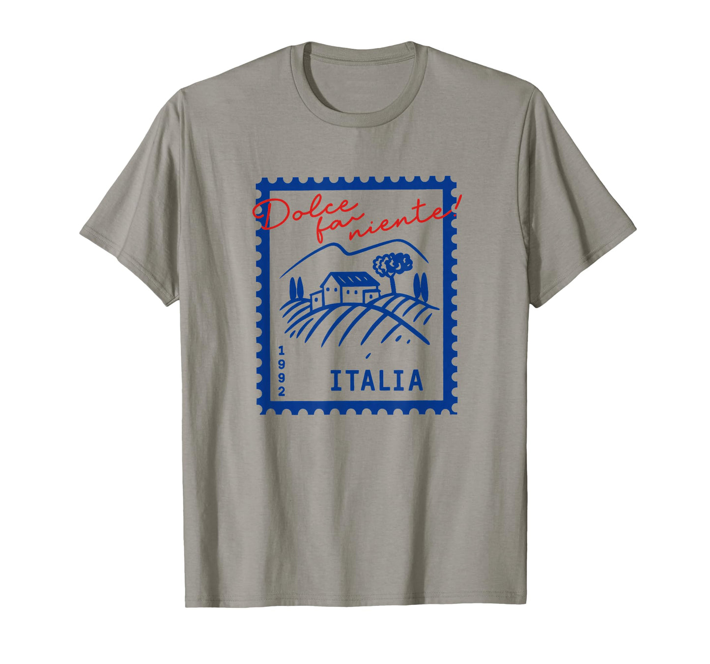 Dolce Far Niente Post Stamp Embracing Italian Way of Life T-Shirt