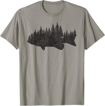 Bass Fishing Forest - Largemouth Smallmouth Fisherman T-Shirt