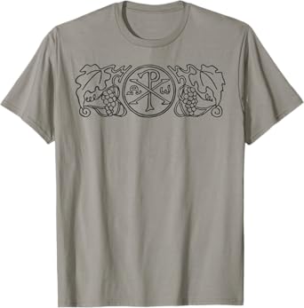 Chi-Rho Christogram Alpha and Omega Labarum Catholic Symbols T-Shirt