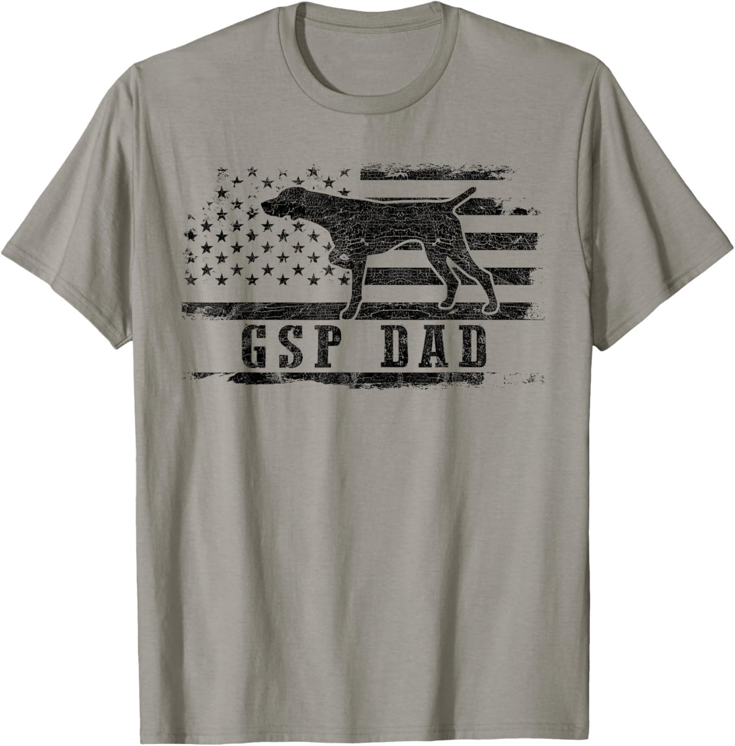 GSP Dad USA American Flag German Shorthaired Pointer Dog T-Shirt