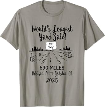 World's Longest Hwy 127 Yard Sale 2025 T Shirt T-Shirt