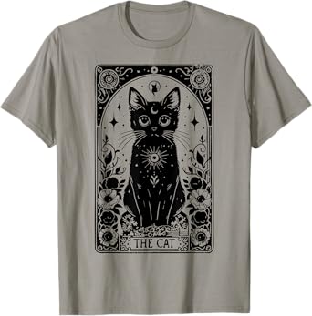 Black Cat Silhouette Grunge Style Gift For Men Women Kids T-Shirt