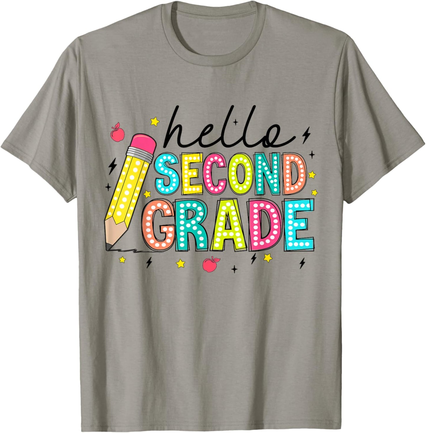 Hello Second Grade Teacher Student Back To School 2nd Grader T-shirt by TeeBrew