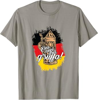 "Eins, Zwei, Drei, G'suffa" German Oktoberfest T-Shirt T-Shirt