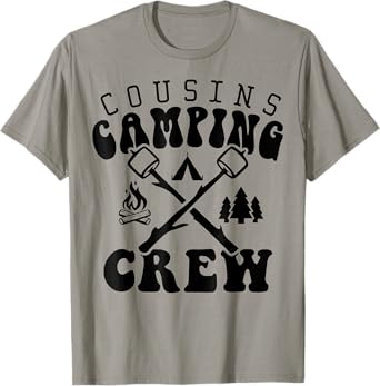 Cousin Camping Crew 2025 Shirt Family Vacation Camp Kids Tee T-Shirt