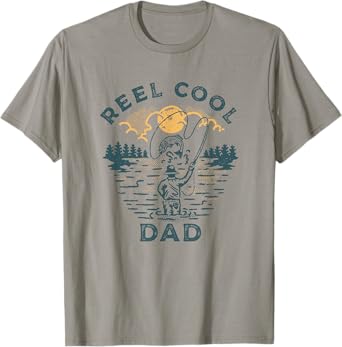 Reel Cool Dad Fishing Grandpa Papa Funny Fathers Day Gift T-Shirt